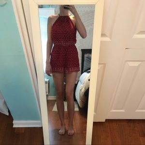Red Festival Romper